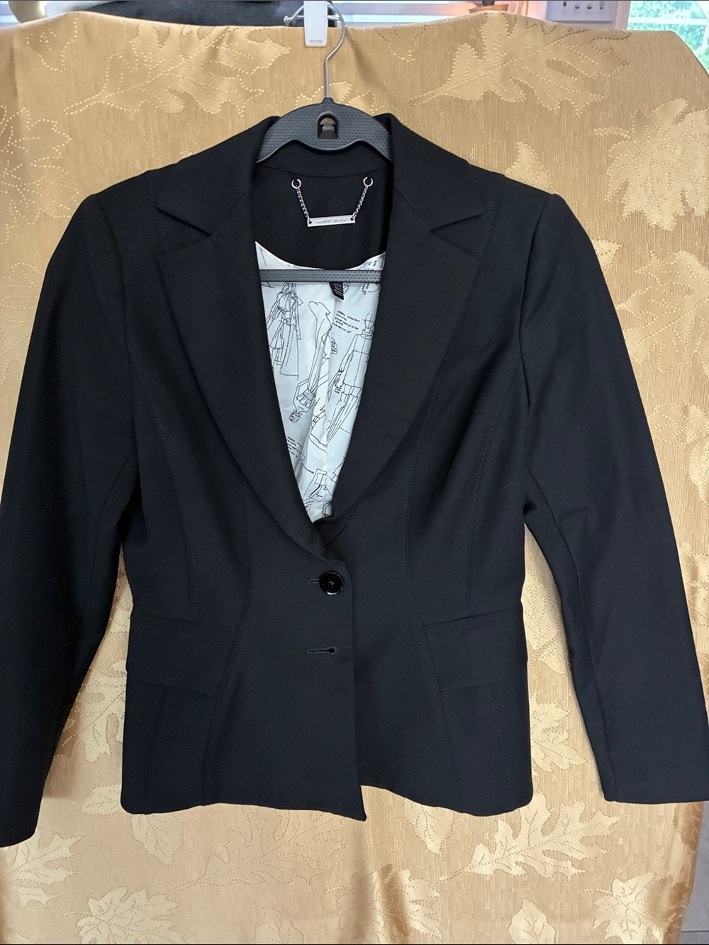 White House Black Market Black Tailored Single-Button Blazer